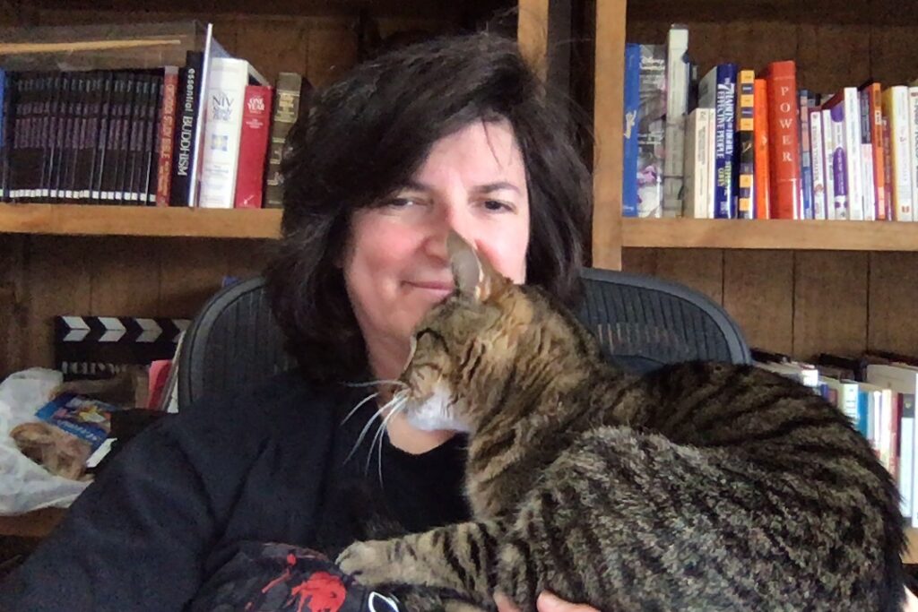 Diana Laskaris with Cat